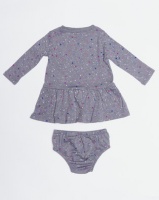 Converse Infants LS Tee Dress & Diaper Cover Grey Photo