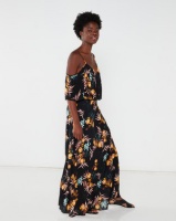 G Couture Strappy Maxi With Top Overlay Black Photo