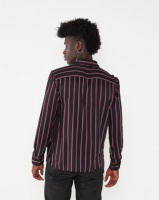 Bellfield Vertical Stripe Shirt Black Photo