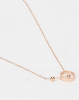 Steel My Heart Bar In Circle Necklace Gold Photo