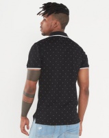 Beaver Canoe Swagga Short Sleeve Dotted Diamond Printed Golfer Black Photo