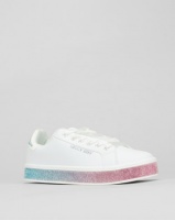 Sissy Boy Chasing Rainbows Sneakers With Ombre Bling Sole/White Photo