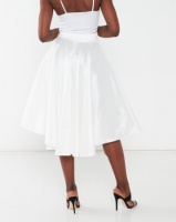 Queenspark Milk Taffeta Woven Skirt Cream Photo