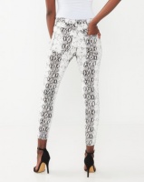 cath.nic By Queenspark Snake Print Woven Trousers Grey Photo