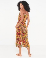 Utopia Floral Strappy Jumpsuit Mustard Photo