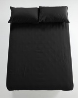 Utopia Fitted Sheet Black Photo