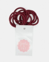 Jewels and Lace No Metal Elasticated Hairbands Maroon Photo