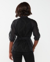 Queenspark Vogue Visual Woven Shirt Black Photo