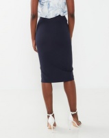 cathnic By Queenspark cath.nic By Queenspark Bodycon Button Detail Knit Skirt Navy Photo