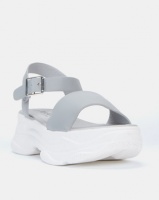 Jada Ankle Bar Chunky Sandals Light Grey/White Photo