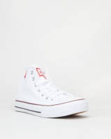 KG Ladies High Canvas Sneakers White Photo
