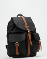 Herschel Synthetic Leather Dawson Small Backpack Black/Tan Photo