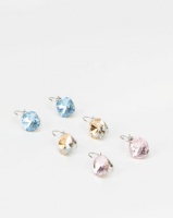 Queenspark 3 Pack Crystal French Earrings Multi Photo