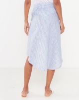 Rip Curl Stripe Maxi Wrap Over Skirt Soft Blue Photo