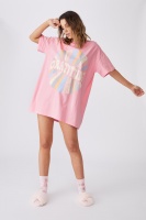 Body - 90 S Tshirt Nightie - Washed pop pink/gratitude Photo