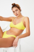 Body - U Crop Bralette Bikini Top Renewed - Yellow burst renewed Photo