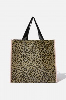 Cotton On Foundation - Foundation Large Shopper - Olive leopard Photo