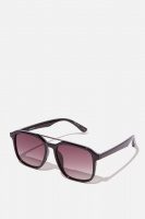 Cotton On - Armstrong Sunglasses - Black/gunmetal/purple smoke Photo
