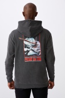 Factorie - Elevated License Hoodie - Washed black/only a nightmare Photo
