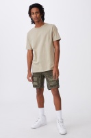 Factorie - Semi Moto Denim Short - Khaki Photo