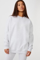 Factorie - Oversized Crew Neck Sweater - Silver marle Photo