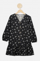 Free by Cotton On - Leila Long Sleeve Dress - Phantom/posey floral Photo