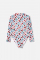 Free by Cotton On - Lindsay Long Sleeve One Piece - Pink quartz/libby floral Photo