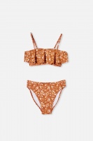 Free by Cotton On - Penny Frill Bikini - Roasted almond/abstract ditsy Photo