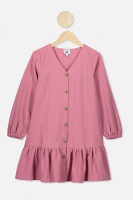 Free by Cotton On - Leila Long Sleeve Dress - Very berry Photo