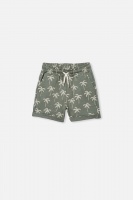 Cotton On Kids - Henry Slouch Short 60/40 - Swag green/palm tree Photo