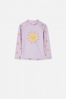Cotton On Kids - Hamilton Long Sleeve Rashie - Vintage lilac/sunny face Photo