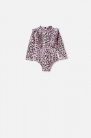 Cotton On Kids - Tori Long Sleeve Swimsuit - Pearl pink/summer ocelot Photo