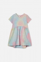 Cotton On Kids - Freya Short Sleeve Dress - Rainbow tie dye Photo