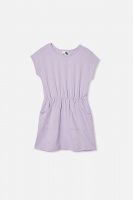 Cotton On Kids - Sigrid Short Sleeve Dress - Vintage lilac/galactic sparkle Photo