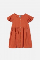 Cotton On Kids - Vanessa Short Sleeve Dress - Roasted almond Photo