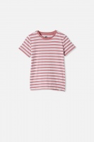 Cotton On Kids - Core Short Sleeve Tee - Dusty berry white stripe Photo