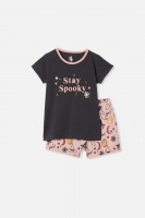 Cotton On Kids - Harpa Short Sleeve Pyjama Set - Phantom/stay spooky Photo