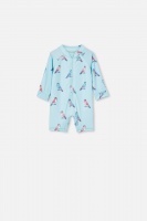 Cotton On Kids - Cameron Long Sleeve Swimsuit - Dream blue/budgie party Photo