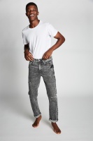 Cotton On Men - Tapered Leg Jean - Aged grey rips Photo