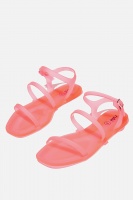 Rubi - Triple Strap Jelly Sandal - Neon pink Photo