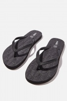 Rubi - The Rubi Flip Flop - Black embossed palm Photo