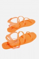 Rubi - Triple Strap Jelly Sandal - Neon orange Photo
