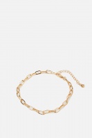 Rubi - Carrie Chain Anklet - Gold open link Photo