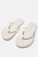 Rubi - The Rubi Flip Flop - Ecru shell embossed Photo