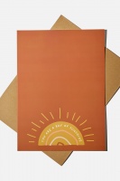 Typo - Large Fashion Card - Ray of sunshine rust Photo