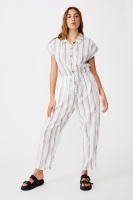 Cotton On Women - Woven Jasmine Utility Jumpsuit - Monica stripe white Photo