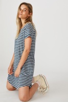 Cotton On Women - Tina Tshirt Dress 2 - Cole stripe midnight navy marle white Photo