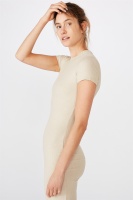 Cotton On Women - Essential Short Sleeve Midi Dress - Silver lining rib Photo