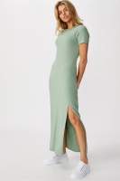 Cotton On Women - Gracie Short Sleeve Maxi Dress - Green bay rib Photo