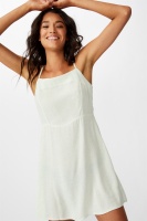 Cotton On Women - Woven Kendall Mini Dress - Taylah ditsy neo mint Photo
